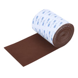 VOCOMO Felt Furniture Pads, Heavy Duty Felts Strip Roll with Adhesive Backing Felt Pads Furniture Feet Cuttable Felts Tape for Protecting Hardwood Floors(5 x 120 x 0.12 Inch, Brown)
