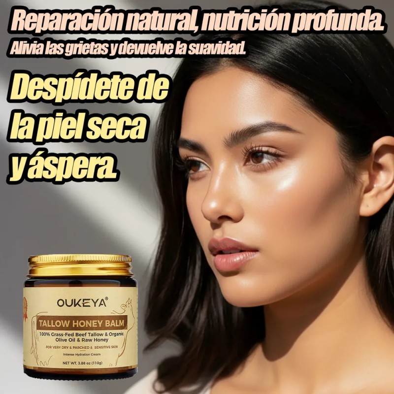 Crema Facial Con Manteca De Res Y Miel 100% Natural