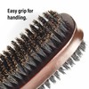 Firstline Wav Enforcer Double-Sided Military Boar Bristle Brush, Brown