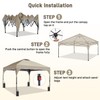 10x10FT Canopy Tent, 1-Button Push Pop Up Canopy with 4