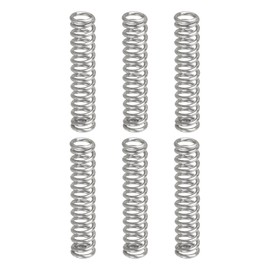 sourcing map 6Pcs Compression Springs, 0.5mm Wire Diameter x 3mm OD x 15mm Length 304 Stainless Steel Extension Spring Ballpoint Pen Pressure Springs for Shop Home Repairs, Silver