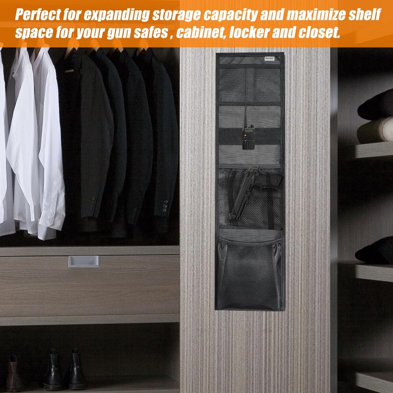 INKUITEN Gun Safe Door Organizer, Storage Accessories for Cabinet, Closet
