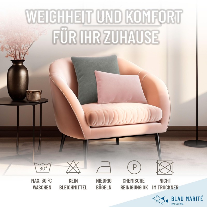 Blau Marité Cushion Covers 30 x 50 cm - Set