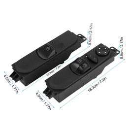 Asudaro Window Regulator Switch Switch Unit Front Left & Right Driver Side Main Window Switch Compatible with Sprinter W906 2006-2023 Power Window Lock Switch A9065451213 A9065450913
