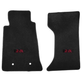 Unbranded Fit For 06-15 Mazda Miata MX-5 Coupe Black Nylon Floor Mats Carpet w/ Red 2.0L