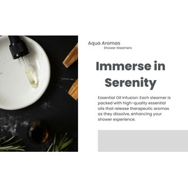 Aqua Aromas Shower Steamers - Aromatherapy Variety Shower Bombs, 15 Count - Eucalyptus, Chamomile, and Mint Essential Oils for Relaxation & Invigoration - Spa-Like Experience, White