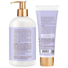 Shea Moisture Baby Care Set – Relaxing Nighttime Shampoo & Bath Milk + Nighttime Body Cream for Delicate Skin, Manuka Honey & Lavender (2 Piece Set)