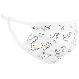 Sanetta Unisex Mask, Children's Fashion Scarf (pack of 2). (Maske Kinder) - Dino white., size: s