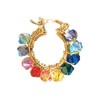 Arracada Cristal Austriaco - Color Rainbow or Pastel - Chapa
