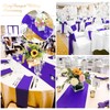 12 Pack Purple Satin Table Runner 12×72 Inch Long Bright
