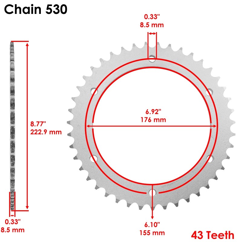 Caltric Drive Chain & Sprockets Kit for Triumph Daytona T595