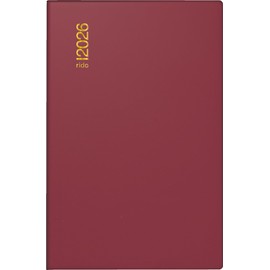 rido/idé Pocket Calendar Model Industrie II 2026 | A7, Plastic, Bordeaux