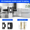 RAZCC Privacy Door Levers, 2 Pack Black Door Handles Heavy