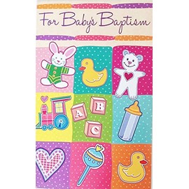 For Baby's Baptism Congratulations and Best Wishes Greeting Card - The Promise of Wonderful Possibilities As A Whole New Life Begins In The Loving Embrace of Our Lord