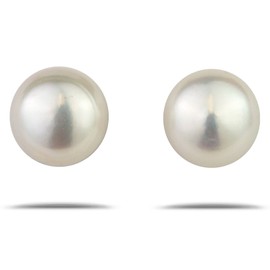 Tisoro LaTisoro 925 Solid Sterling Silver Freshwater Pearl Ball Stud Earrings - 10mm...