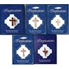 Christian Lapel Pin Badges. Gold Colour Cross, Set of 5