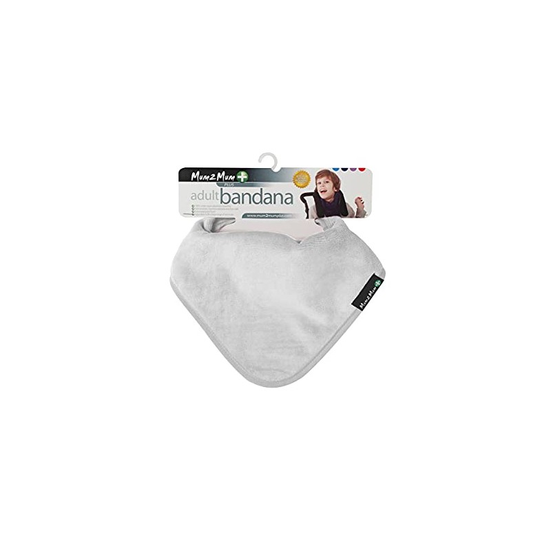 Mum2Mum Plus Special Needs Adult Bandana Bib in Stone (Pale