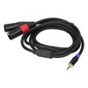 3.5mm Stereo Male to Dual 2 XLR Male Plug Connector