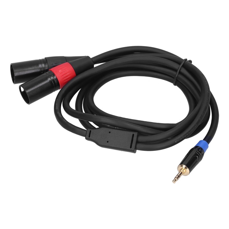 3.5mm Stereo Male to Dual 2 XLR Male Plug Connector