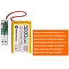 YELUFT 2pcs 3.7V 5000mAh Lithium Polymer Rechargeable Battery with Integrated
