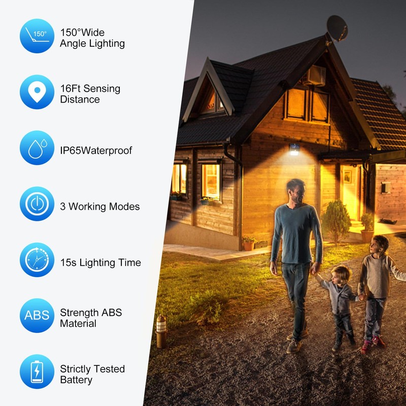 Solar Lights Outdoor, 10 Pack Solar Motion Sensor Outdoor Lights