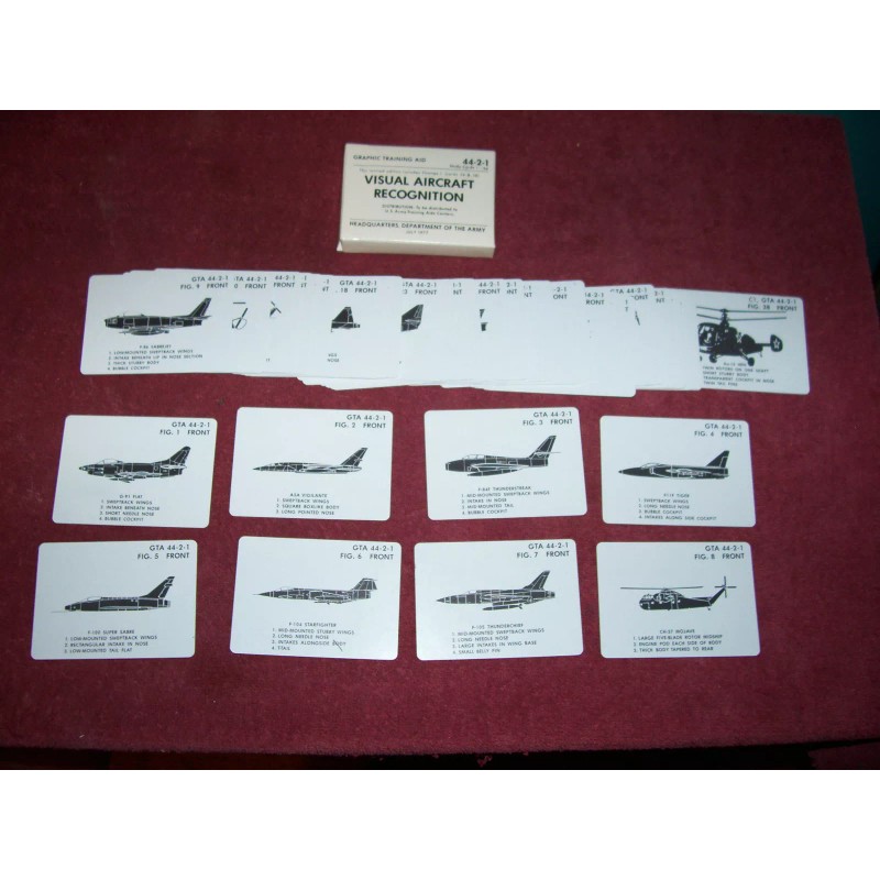 ORIG .UNISSUED VIETNAM ERA VISUAL AIRCRAFT RECOGNITION CARDS