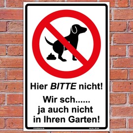 '"Please Do Not Here Sign 300 x 200 mm no Dog Toilet, Stable Aluminium Composite Panel 3 mm Thick