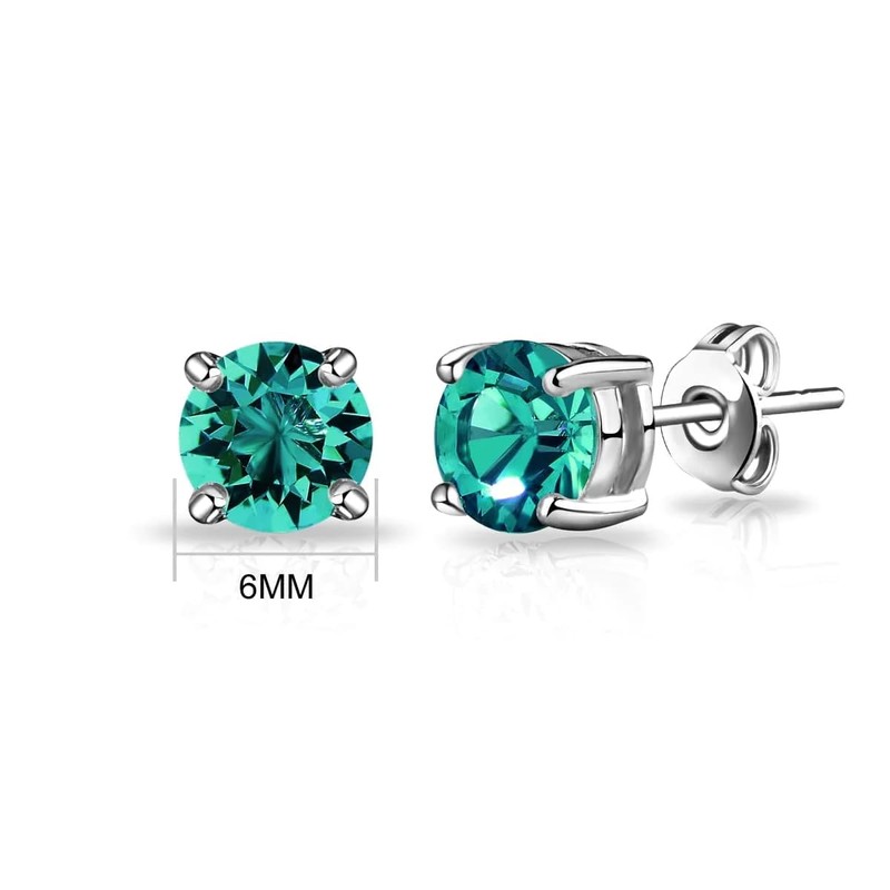 Philip Jones May (Emerald) Birthstone Earrings Created with Zircondia® Crystals