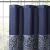 Madison Park Aubrey Shower Curtain Paisley Jacquard Pieced Microfiber Faux