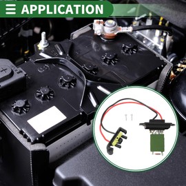 Motoforti HVAC Blower Motor Resistor Heater Blower Resistor for Renault Twingo II CN0 2007-2011 Metal ABS No.7701067951 Black