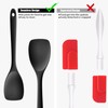 Doosu Silicone Spoon Spatula, 600ºF Heat-Resistant Food Grade Rubber Spoonula