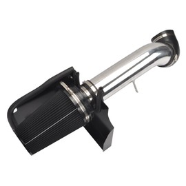 GESEXI 4" Cold Air Intake System + Heat Shield Compatible with 1999-2006 GMC/Chevy V8 4.8L/5.3L/6.0L Silverado 1500/2500/3500 (Black & Silver)