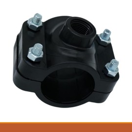 PE/PP Drilling Clamps, Drilling Clamps with Reinforcement Ring, Profec Drilling Clamp, Diameter x Internal Thread, Reinforced Internal Thread (50 mm x 1 Inch)