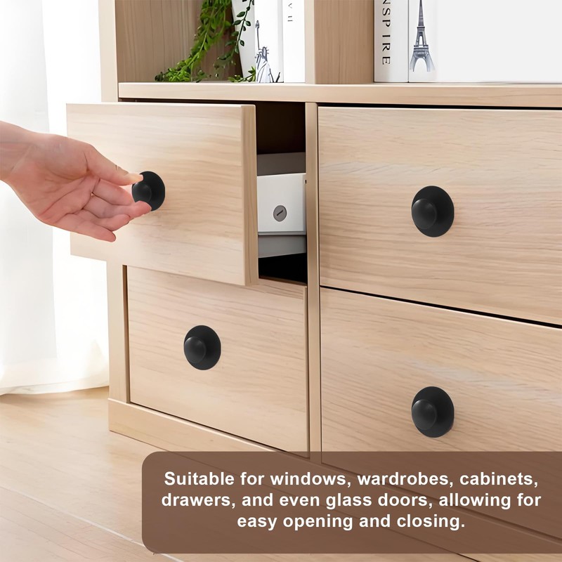 Hordion 30 Pcs Self Adhesive Cabinet Knobs, Self-Stick Dresser Handles