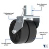 TOWKING 2000lbs Dual 6" Trailer Jack Swivel Caster, Wheel Replacement