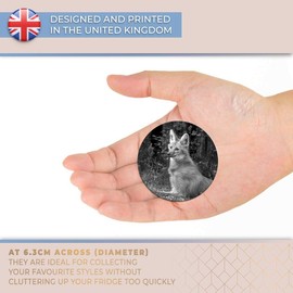 Destination Vinyl ltd Magnet for Refrigerator, Fridge BW - Cute Maned Wolf Dog Animal for Office, Cabinet and Whiteboard, Magnetic Stickers, 39252