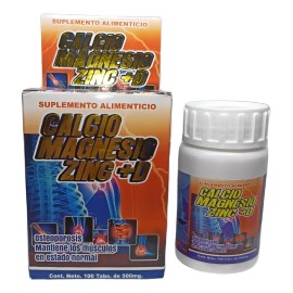 Vitamina Calcio Magnesio Zinc Fuerza Salud 100 Tabletas