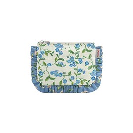 Cath Kidston 100% Cotton Forget Me Not Frilly Pouch in Cream