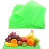 Zodazoqa 6Pcs Breathable Refrigerator Liners, Washable Reusable, Green