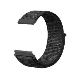 HREDZEO Elastic Nylon Straps,Nylon Strap Adjustable Straps Lightweight Watch Strap Breathable Woven Sport Straps Quick Release Watchband Black Strap Watch Bands for Women Men(20MM)