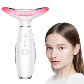 Face and Neck Beauty Device,3-in-1 Led Face Sculpting Tool,Facial Massage for Skin Care (White)