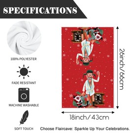Flaircave Funny Christmas Kitchen Towels Decorative Set Happy Xmas Dish Towels Winter Xmas Decor Funny Christmas Decoration for Home