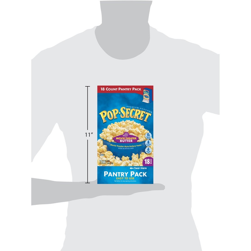 Pop Secret Popcorn, Movie Theater Butter, 3 Ounce Microwave Bags,