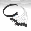 MCIO 8i to 8xSATA3.0 Cable 19.7 Inch Silver Plated OFC