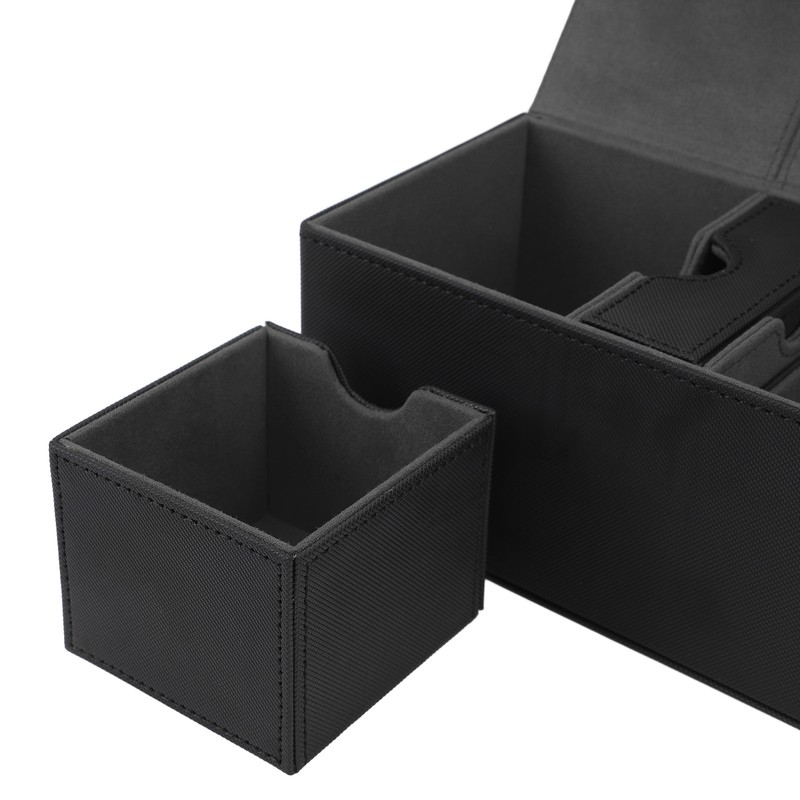 Card Deck Box with 3 Drawers Large Capacity Magnetic Closure