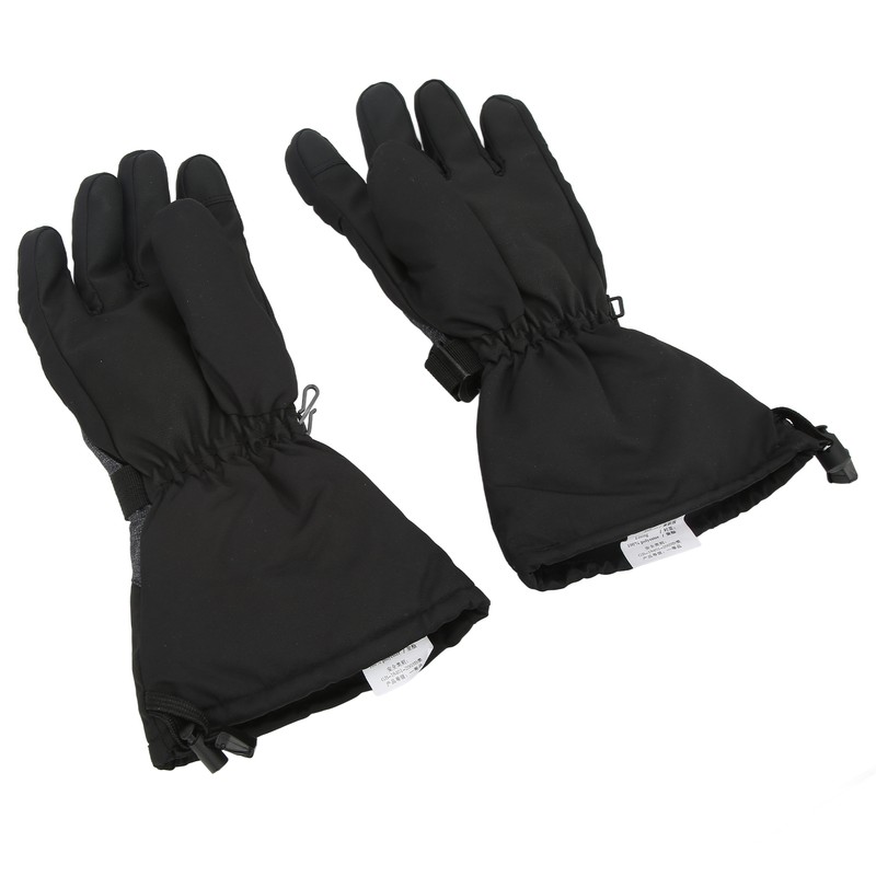 One Pair Heated Gloves Unisex Black XL 3 Gears Temperature