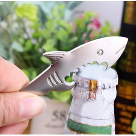 Shark Keyring with Bottle Opener in Silver / Bottle Opener Pendant/Gift Father Gift Idea