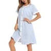 YOZLY House Dress for Women Short Sleeve House Coats Dusters