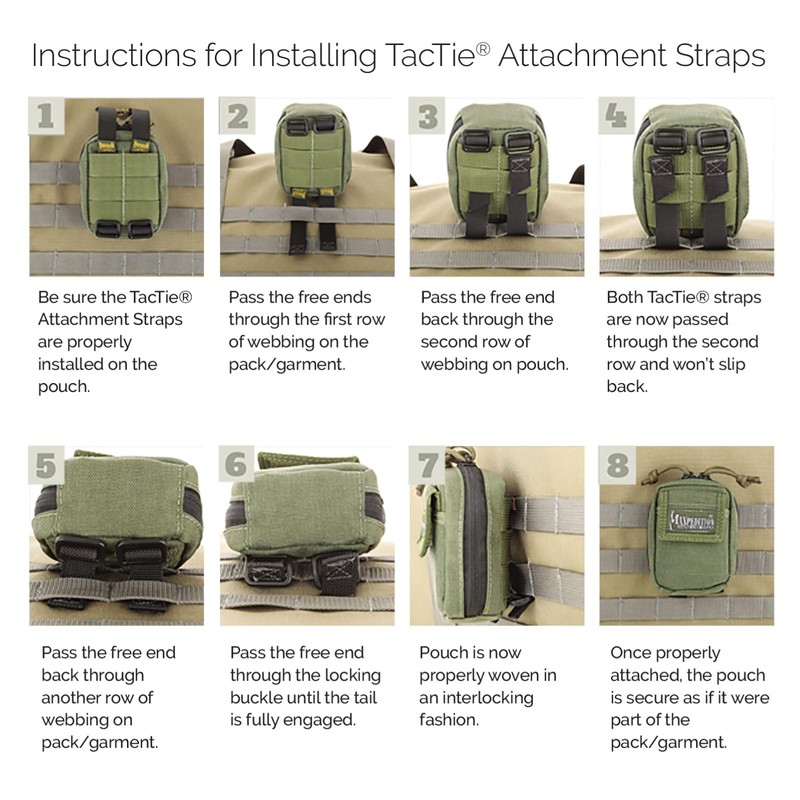 Maxpedition 3-Inch TacTile - Pack Of 4 (Khaki)