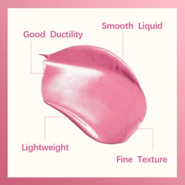 Erinde Soft Pinch Dewy Liquid Cream Blush, Velvet Silk Texture, Long-lasing, Buildable and Blendable, Moisturizing Face Blush Stick for Cheek, Liquid Blusher with Sponge 02# Pink